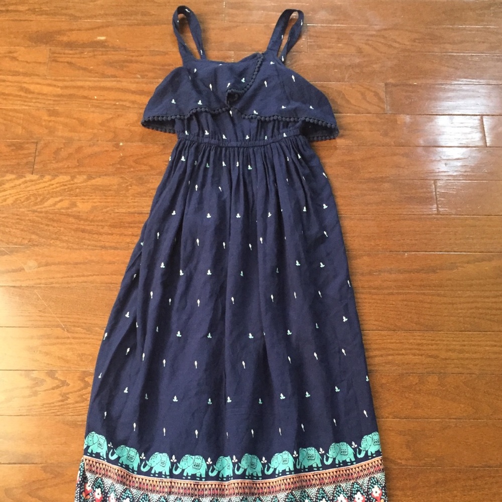 Kids size 14. Navy blue dress. Size 14. Mudd